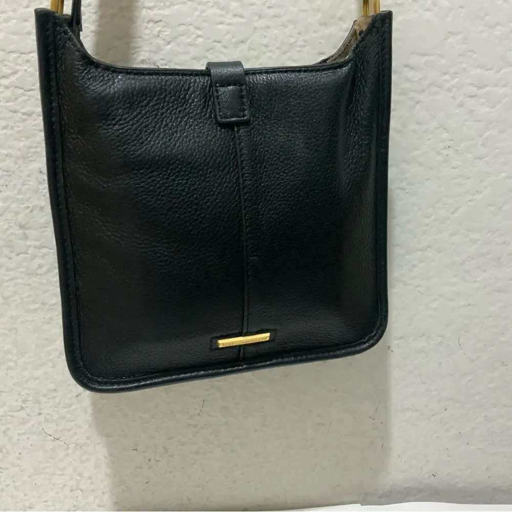 Rebecca Minkoff Small Leather Crossbody Bag in Black